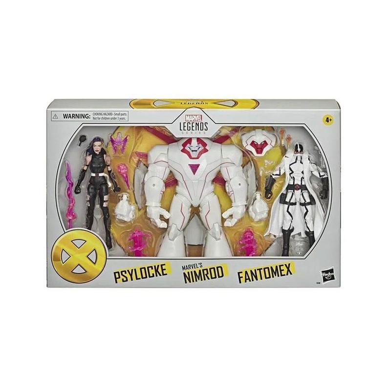 Boneco Marvel Legends Series Psylocke, Nimrod e Fantomex - Hasbro